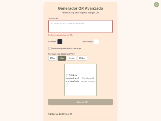 app/app-generador-qr screenshot