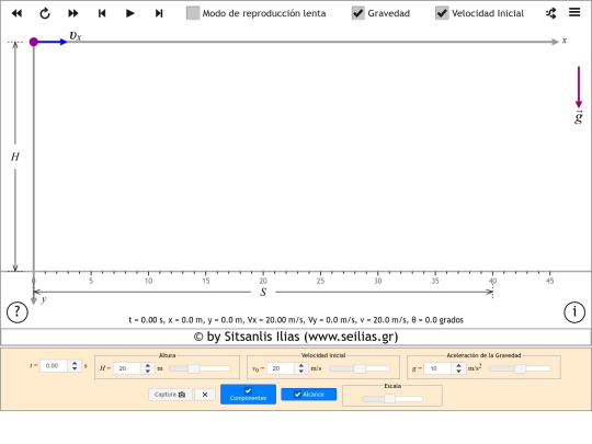 seilias/projectileMotion-es screenshot