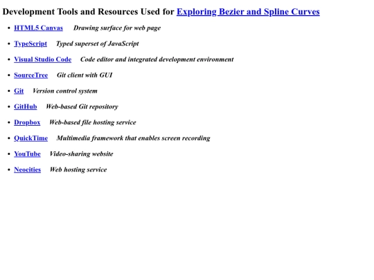 BusyBCurvesDevelopmentTools screenshot