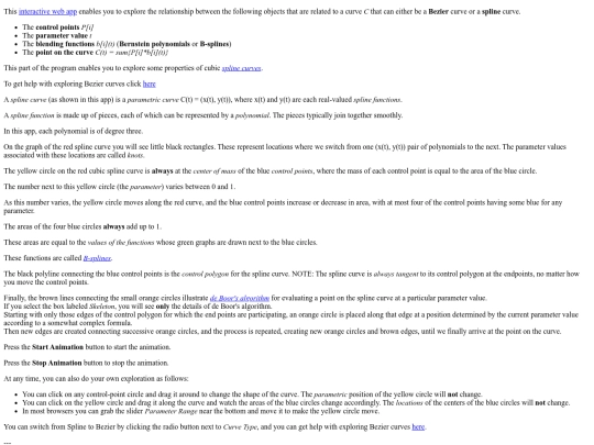 SplineHelp screenshot