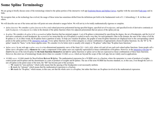 SplineTerminology screenshot