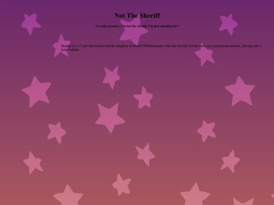 Not the sheriff screenshot