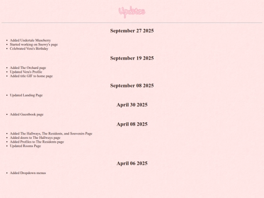 updates screenshot
