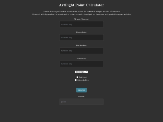 AFcalc/AFcalc screenshot