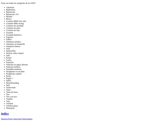 Olimpiadas/categorias screenshot