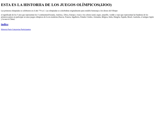 Olimpiadas/historia screenshot