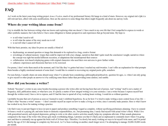 faq screenshot