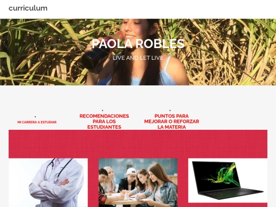 curriculum screenshot