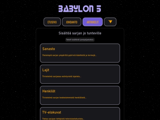babylon5/artikkelit screenshot