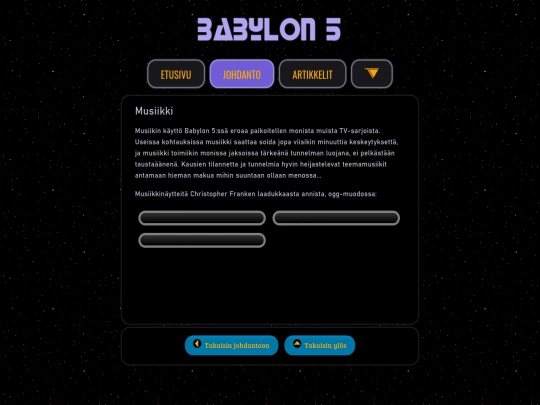 babylon5/johdanto/musiikki screenshot