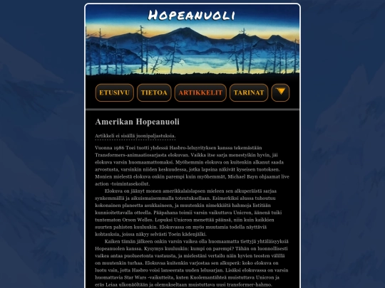 hopeanuoli/artikkelit/amerikan-hopeanuoli screenshot