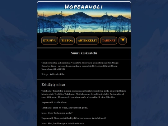 hopeanuoli/tarinat/suuri-keskustelu screenshot