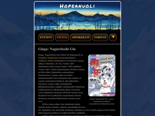 hopeanuoli/tietoa/gng screenshot