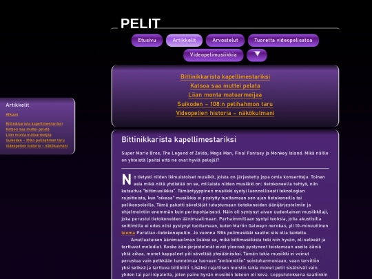 pelit/artikkelit screenshot