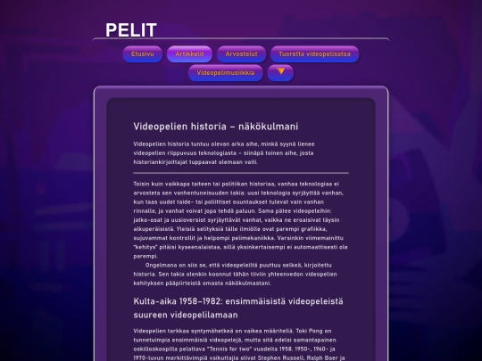 pelit/artikkelit/videopelien-historia screenshot