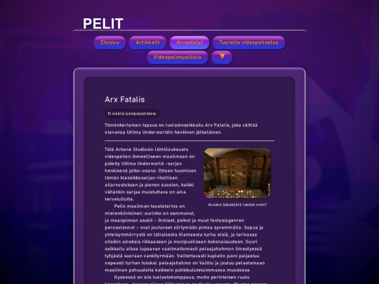 pelit/arvostelut/arx-fatalis screenshot