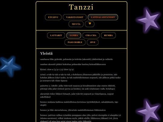 tanssi/latinalaistanssit/samba screenshot