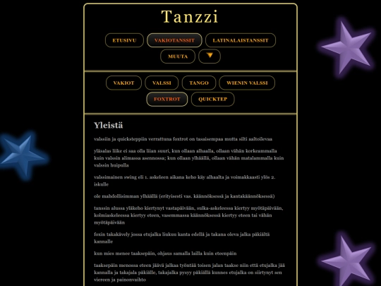 tanssi/vakiotanssit/foxtrot screenshot
