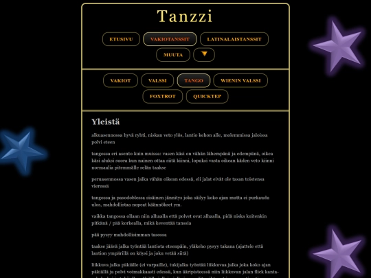 tanssi/vakiotanssit/tango screenshot