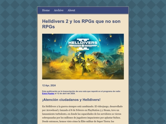 posts/2024-04-12-Helldivers-2-y-los-RPGs-que-no-son-RPGs screenshot