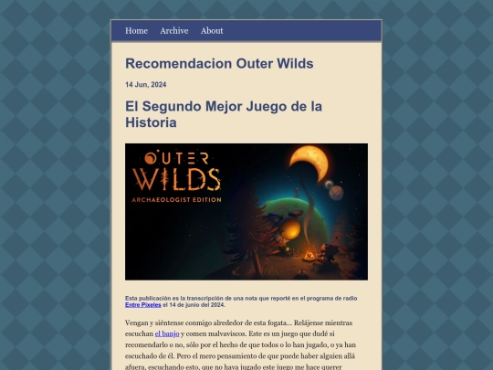 posts/2024-06-14-Recomendacion-Outer-Wilds screenshot