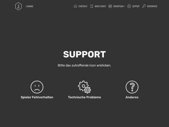 support screenshot