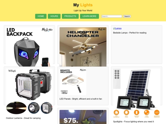 Products screenshot