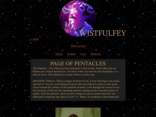 tarot/cards/page_of_pentacles screenshot