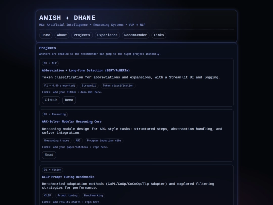 projects screenshot