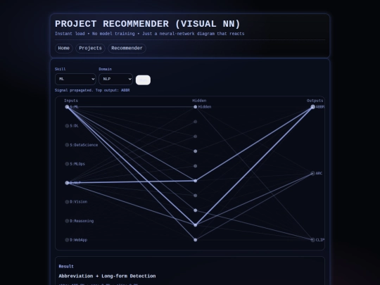 recommender screenshot
