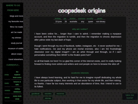 c/about/me screenshot