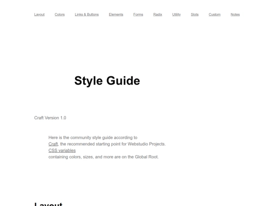 style-guide screenshot