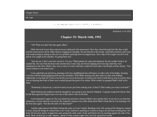 fanfiction/mandelacatalogue/lovemeharder/ch15 screenshot