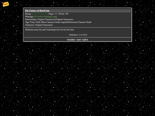fanfiction/warriorserinhunter screenshot