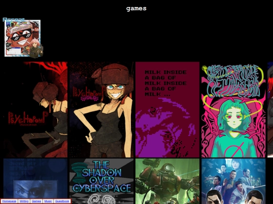 webpages/games screenshot