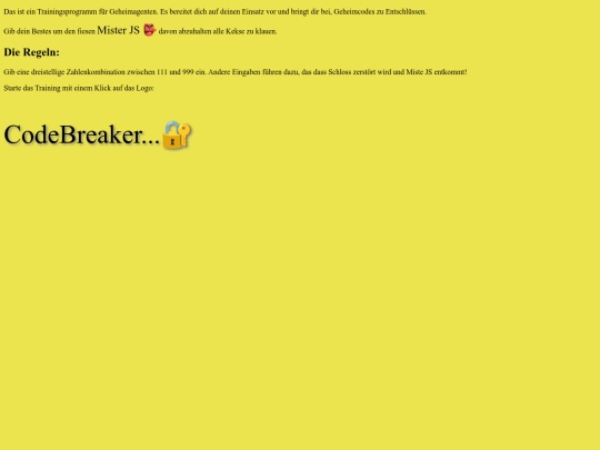 JS Games/CodeBreaker screenshot