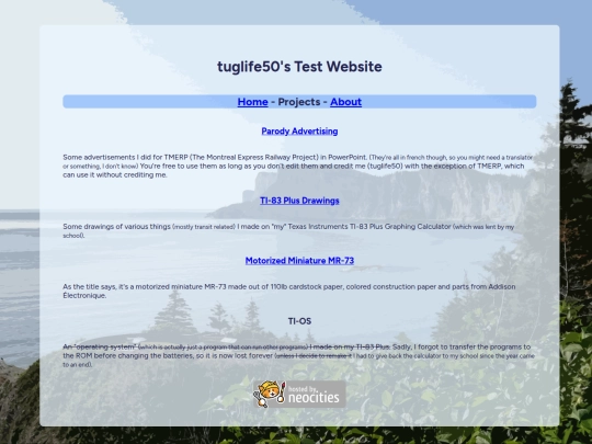 projects screenshot