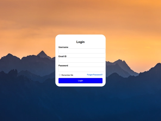 login page/insert screenshot