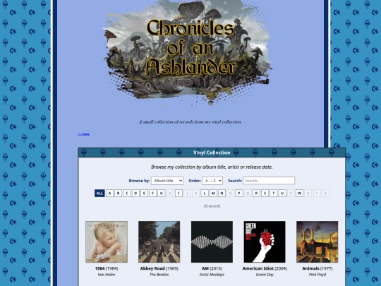 pages/vinyls screenshot