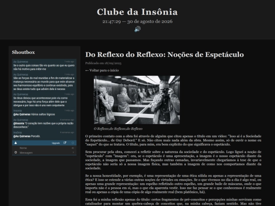 Artigos entre Horas/DoReflexodoReflexoNoesdeEspetculo screenshot