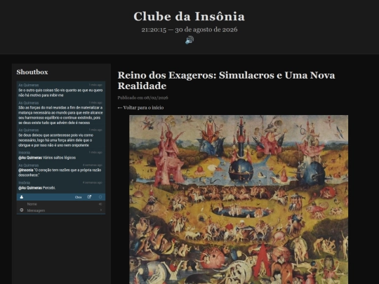 Artigos entre Horas/ReinodosExagerosSimulacroseUmaNovaRealidade screenshot