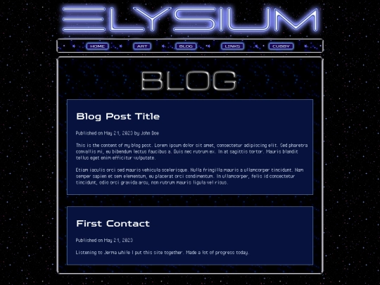 blog screenshot