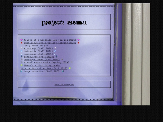 projectsmenu screenshot