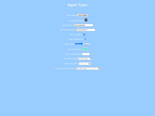 inputTypes screenshot