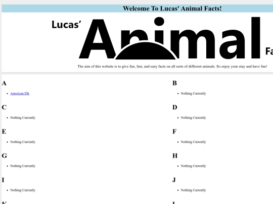 Lucas'AnimalFacts screenshot