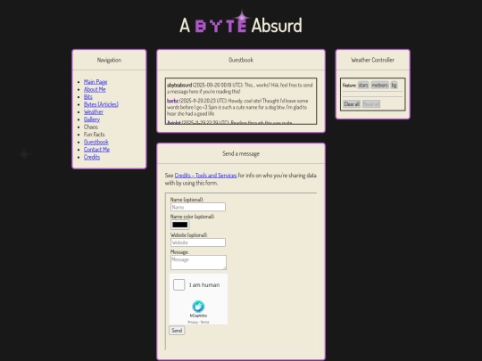 guestbook screenshot