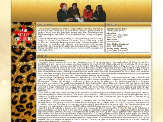 shrines/manicstreetpreachers screenshot
