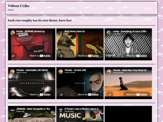 videos screenshot