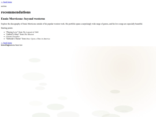 recommendations screenshot