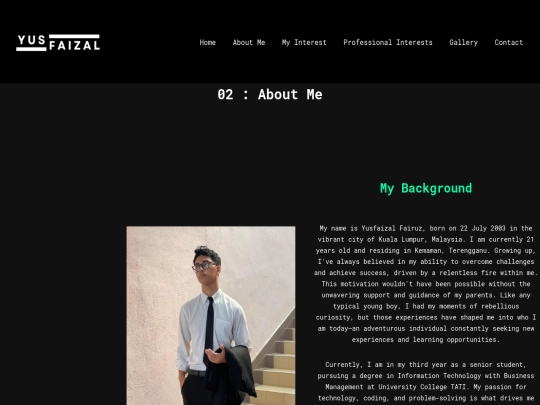 aboutme screenshot